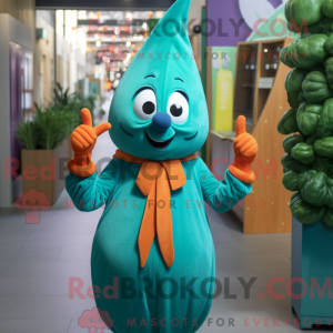 Teal Carrot Maskottchen...