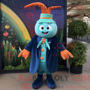 Teal Carrot mascottekostuum...