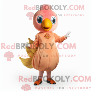 Peach Peacock mascot...