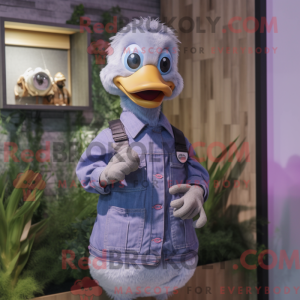 Lavendel Gjess Maskot Drakt...