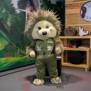 Oliven Porcupine maskot...