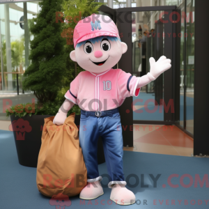 Pink Baseball Glove mascot...