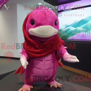 Magenta Axolotls maskot...