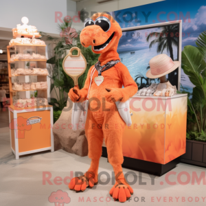 Peach Deinonychus mascot...