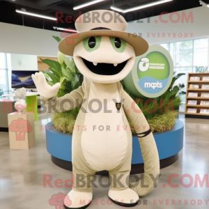 Cream Titanoboa mascot...