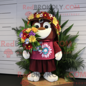 Maroon Bouquet Of Flowers...