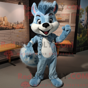Sky Blue Skunk mascot...