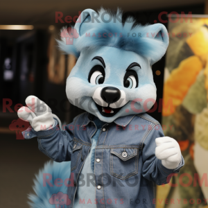 Sky Blue Skunk mascot...