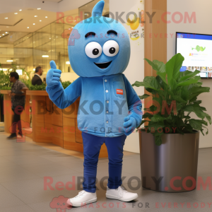 Blue Falafel mascot costume...