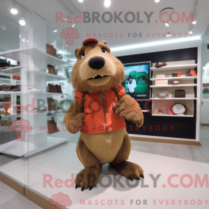 Brown Capybara mascot...