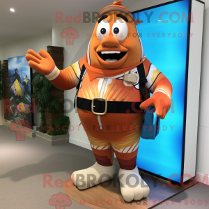 Brown Clown Fish maskot...