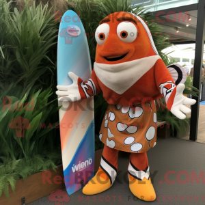 Brown Clown Fish mascot...