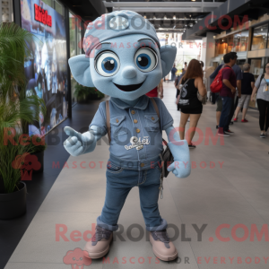 Grå Men maskot kostyme...