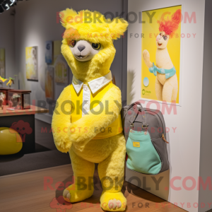 Lemon Yellow Alpaca mascot...