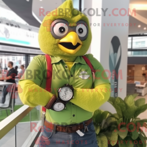 Lime Green Eagle mascot...