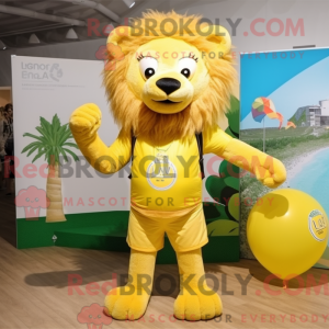 Lemon Yellow Lion mascot...