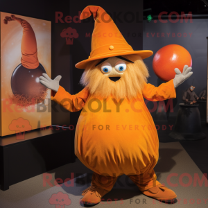 Orange Witch mascot costume...