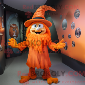 Orange Witch maskot kostume...