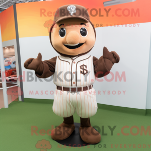 Brun baseballhanske...
