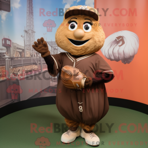 Brown Baseball Glove mascot...