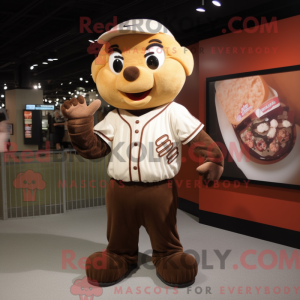 Brown Baseball Glove mascot...