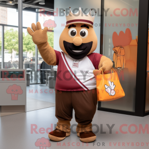 Brown King mascot costume...