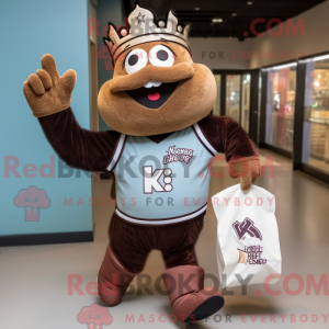 Brown King-mascottekostuum...