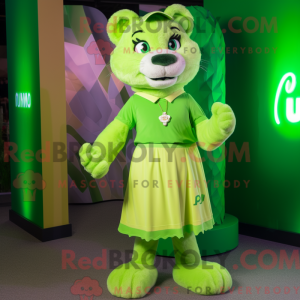 Costume mascotte Puma vert...