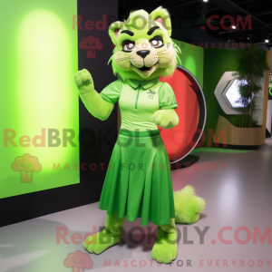 Lime Green Puma mascot...