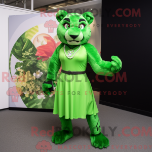 Costume mascotte Puma vert...