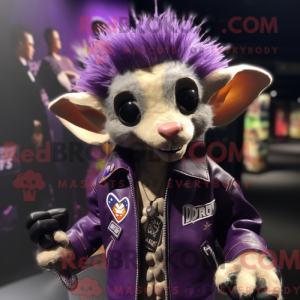 Purple Aye-Aye mascot...