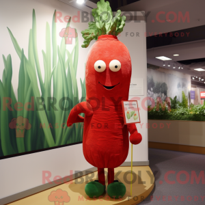 Red Celery mascot costume...