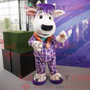 Paars zebra-mascottekostuum...