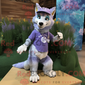 Lavender Say Wolf mascot...