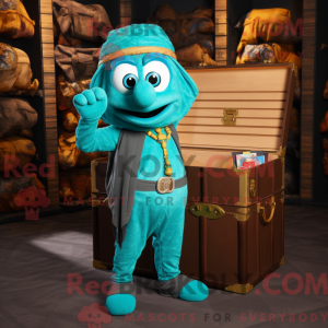 Teal Treasure Chest máscara...