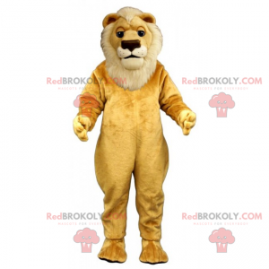 Mascote leão com crina branca - Redbrokoly.com