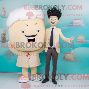 Beige Ice Cream mascot...