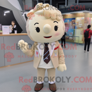 Beige Ice Cream mascot...