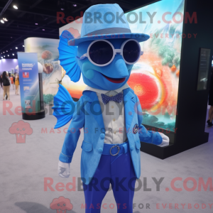 Blue Betta Fish mascot...