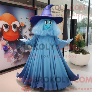 Sky Blue Witch S Hat mascot...