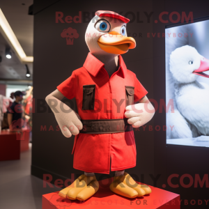 Røde gæs maskot kostume...