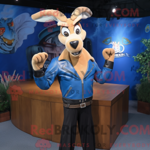 Blue Gazelle mascot costume...