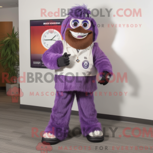 Paars Chief mascottekostuum...