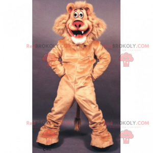 Mascote leão com traços desenhados - Redbrokoly.com