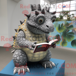 Gray Ankylosaurus mascot...