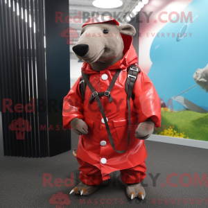 Red Tapir-maskotdraktfigur...