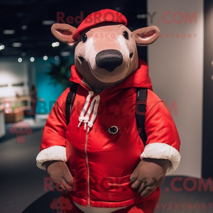 Red Tapir-maskotdraktfigur...