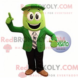 Grønn Pesto Pasta Maskot...