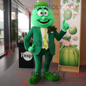 Grønn Pesto Pasta Maskot...