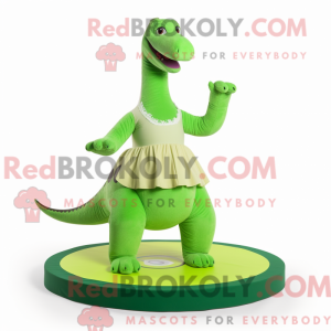 Green Diplodocus mascot...